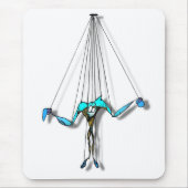 Marionette String Puppet Cartoon-Zeichen Mousepad (Vorne)