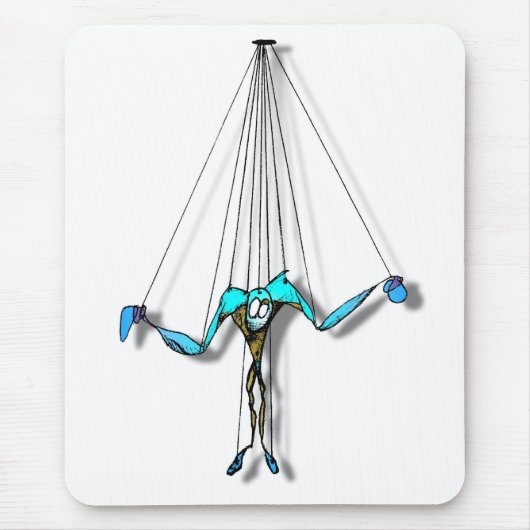 Marionette String Puppet Cartoon-Zeichen Mousepad (Vorne)