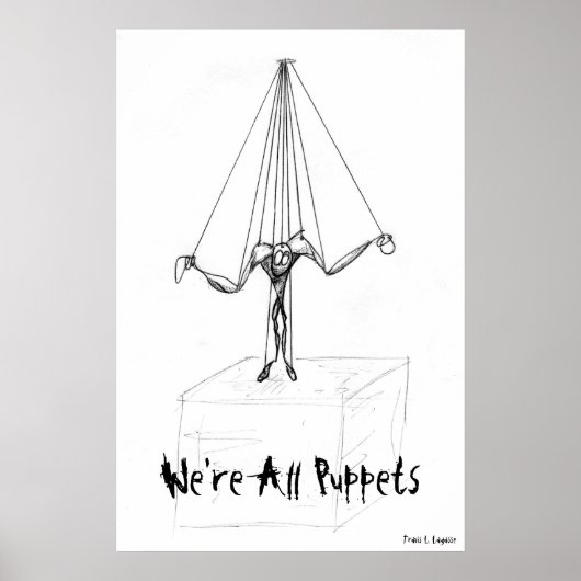 Marionette String Puppet Cartoon-Zeichen Poster (Vorne)