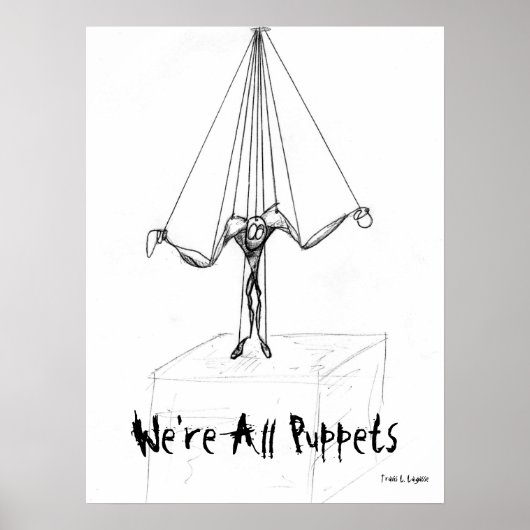 Marionette String Puppet Cartoon-Zeichen Poster (Vorne)