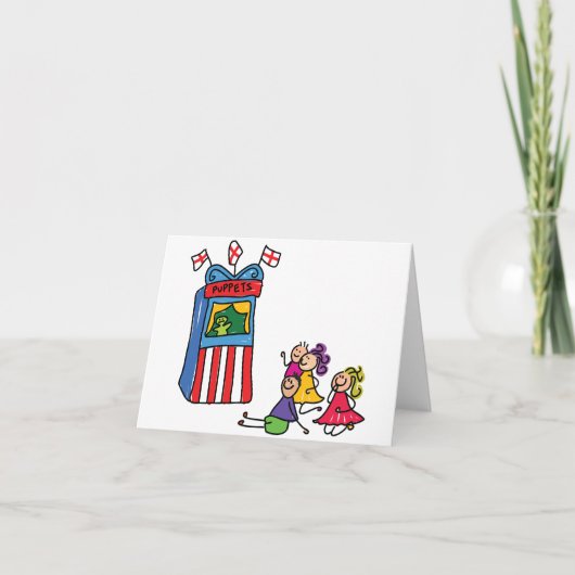 Marionetten-Show-Mitteilungskarten Karte (Vorderseite)