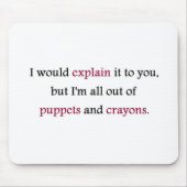 MARIONETTEN UND ZEICHENSTIFTE MOUSEPAD (Vorne)