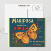 Mariposa-Äpfel Postkarte (Vorne/Hinten)
