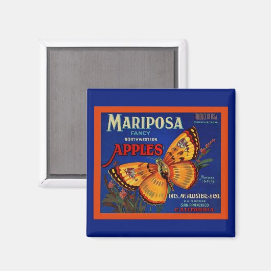 Mariposa Apples Magnet (Vorderseite/Rückseite)