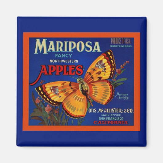 Mariposa Apples Magnet (Vorne)