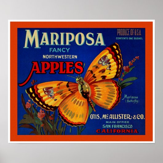 Mariposa Apples Poster (Vorne)