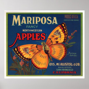 Mariposa Apples Poster