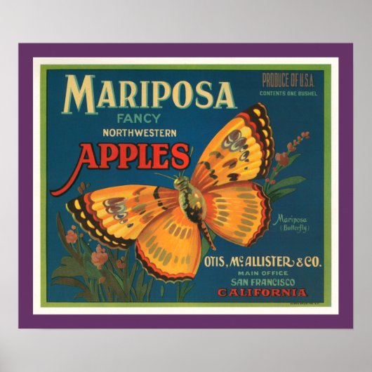 Mariposa Apples Poster (Vorne)