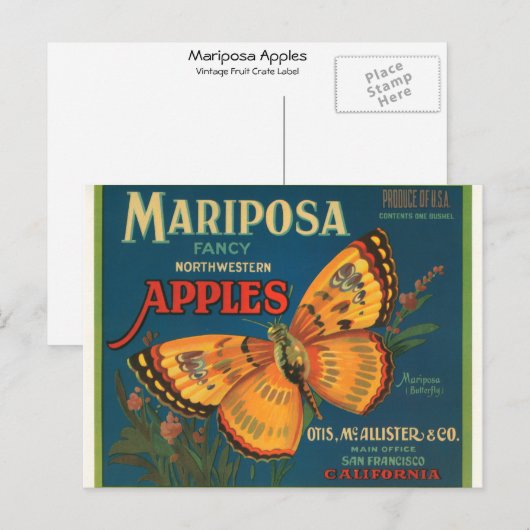 Mariposa Apples Postkarte (Vorne/Hinten)