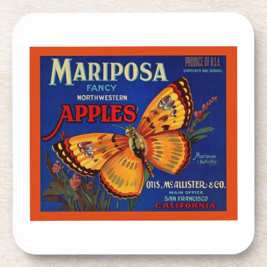 Mariposa Apples Untersetzer (Vorderseite)