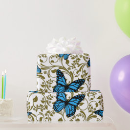 Mariposa azul en el jardín geschenkpapier
