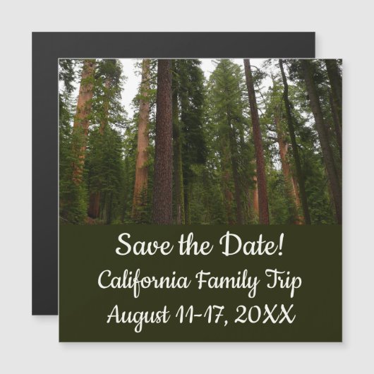Mariposa Grove im Yosemite-Nationalpark Magnetkarte (Vorne/Hinten)