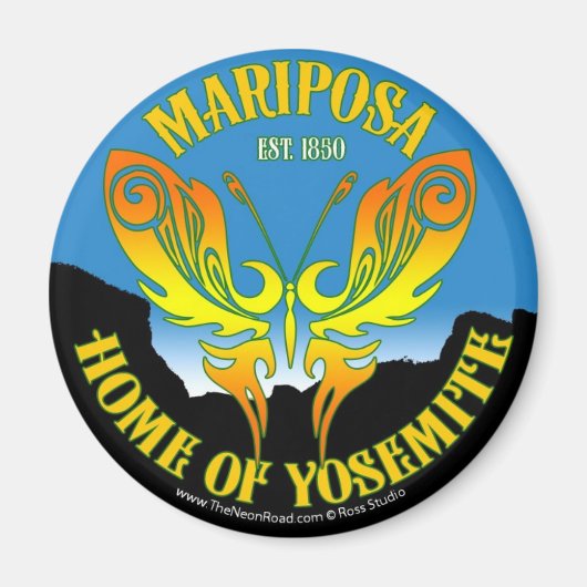 Mariposa Magnet 1 Round (Vorne)