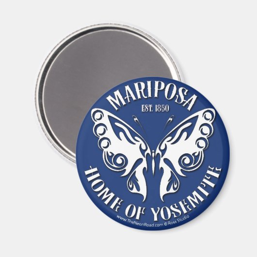 Mariposa Magnet 3 Round (Vorderseite/Rückseite)