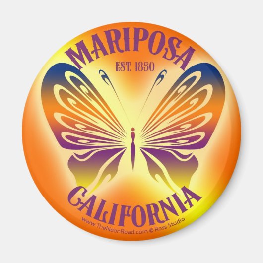 Mariposa Magnet 4 Round (Vorne)