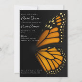 Mariposa Monarch Butterfly Brautparty Einladung (Vorderseite)