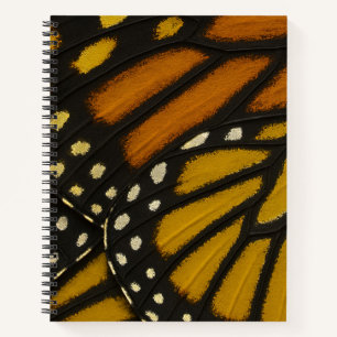 Mariposa Orange und Gelber Monarchfalterflügel Notizblock