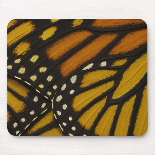 Mariposa Orange & Yellow Monarch Butterfly Wing Mousepad (Vorne)