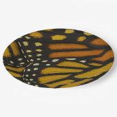 Mariposa Orange Yellow Monarch Butterfly Wing Pappteller (Schrägansicht)