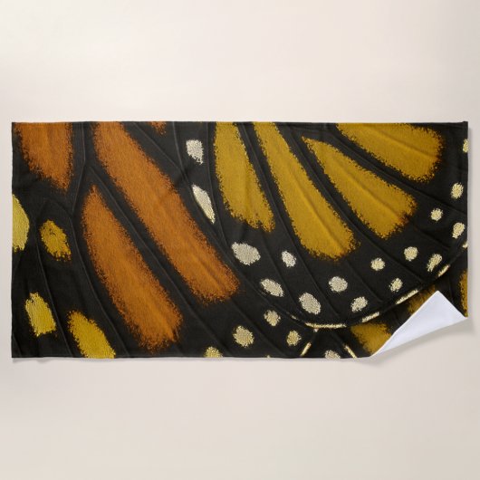 Mariposa Orange & Yellow Monarch Butterfly Wing Strandtuch (Vorderseite)