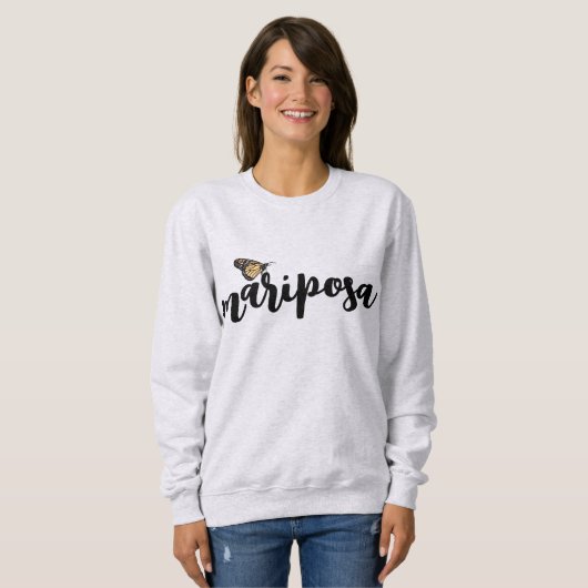 Mariposa Script Monarch Butterfly Sweatshirt (Vorne ganz)