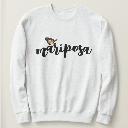 Mariposa Script Monarch Schmetterling Sweatshirt (Design vorne)