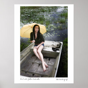 Maris-7069, Mädchen mit gelbem Regenschirm, Lee Poster