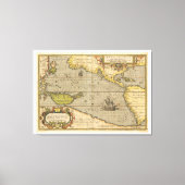 Maris Pacifici 1589 von Abraham Ortelius Leinwanddruck (Vorderseite)