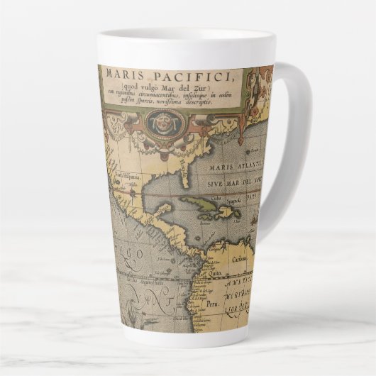 Maris Pacifici Antique Americas Karte Milchtasse (Rechte Ecke)