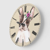 Marisol the French Bulldog Wall Clock Große Wanduhr (Winkel)