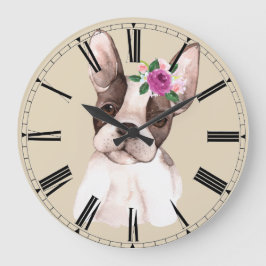Marisol the French Bulldog Wall Clock Große Wanduhr