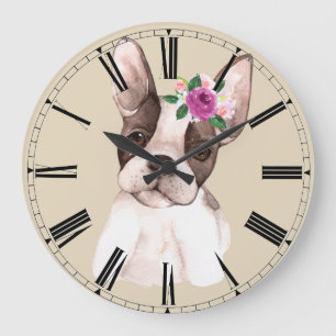 Marisol the French Bulldog Wall Clock Große Wanduhr