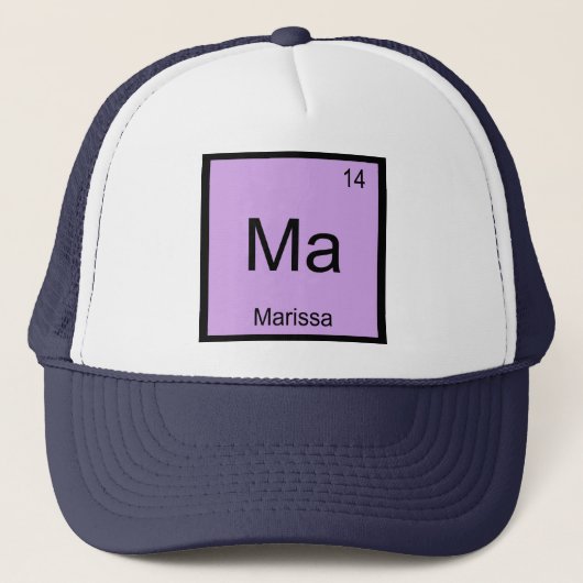Marissa Name Chemistry Element Periodic Table Truckerkappe (Vorderseite)