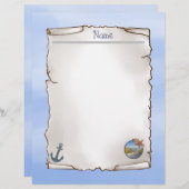 Maritim notizblock briefbogen (Vorne/Hinten)