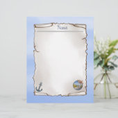 Maritim notizblock briefbogen (Stehend Vorderseite)