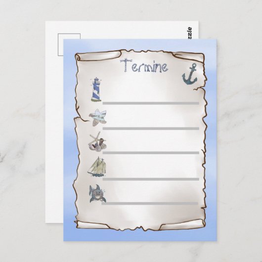 Maritim Postkarte (Vorne/Hinten)