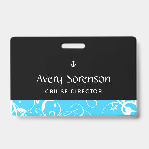 Maritime Anchor Pro Damast Ausweis