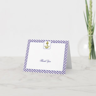 Maritime Anker Blau Streifen Hochzeit Danke schön