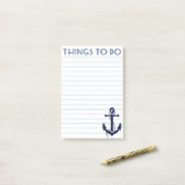 Maritime Anker Dinge zu tun Post It Notizen (Auf Schreibtisch)