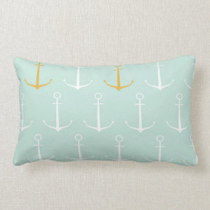Maritime Anker preppy Frühlingsblau Anker Muster Lendenkissen
