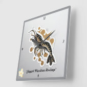 "Maritime Artistry" Quadratische Wanduhr (Winkel)