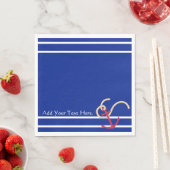 Maritime blaue Papier Serviette (Beispiel)