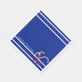 Maritime blaue Papier Serviette (Ecke)
