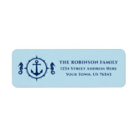 Maritime Bootsanker Seepferdchen Eisblau Adresse