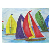 Maritime Farbige Segel Tischdecke (Vorderseite (Horizontal))