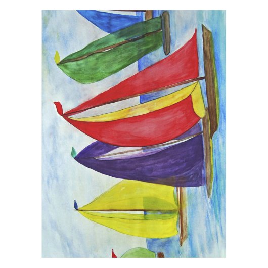 Maritime Farbige Segel Tischdecke (Vorderseite)