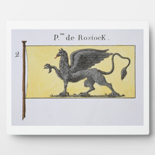 Maritime Flagge mit Griffin Emblem mit der Bezeich Fotoplatte (Vorderseite)