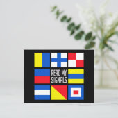 Maritime Flaggen Postkarte - anpassen! (Stehend Vorderseite)