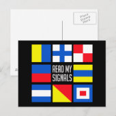 Maritime Flaggen Postkarte - anpassen! (Vorne/Hinten)