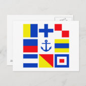 Maritime Flaggen Postkarte - anpassen! (Vorne/Hinten)
